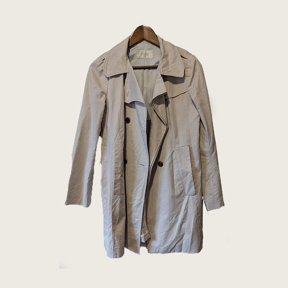 SYSTEM - Double breasted trench coat - Sz L